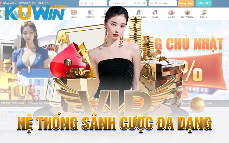 Hệ thống sảnh cược đa dạng